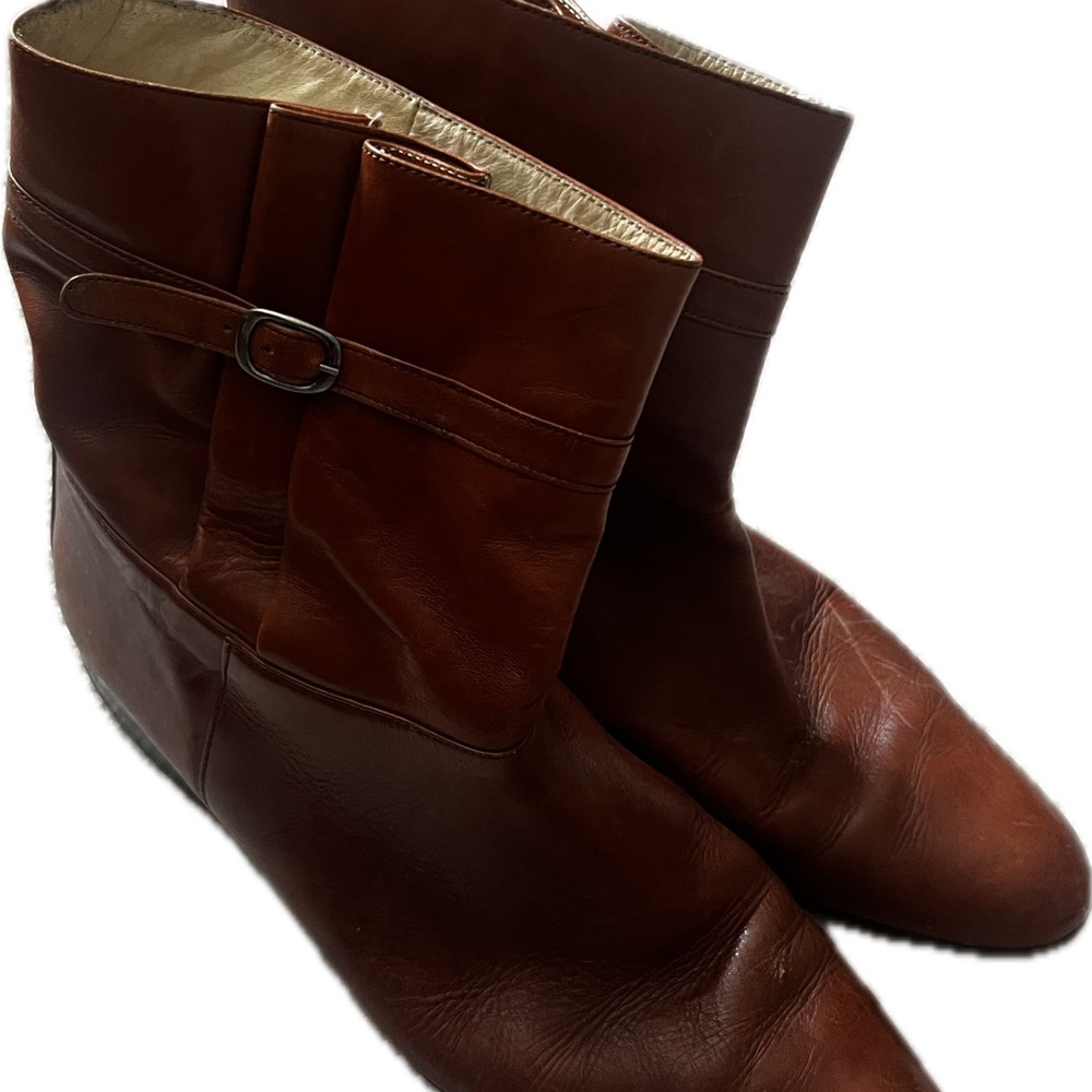 Brown Leather Ankle Boots